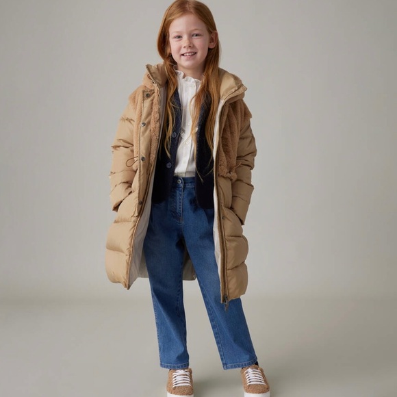 Il Gufo Girls’ Tan Down Padded Puffer Coat - 4Y - Picture 1 of 16